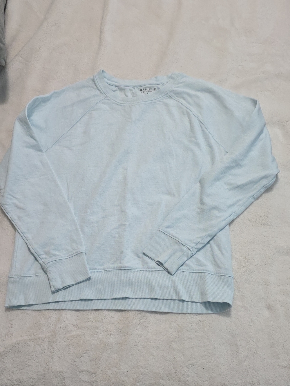 Athleta Sundown Sweatshirt Light Blue Small